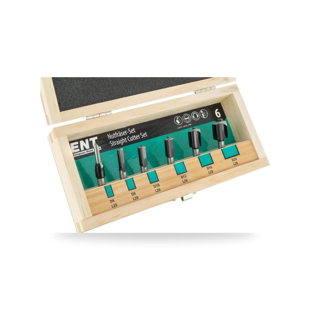 طقم قطاعات اخدود اتش دبليو من 6 قطع مع قاعدة اتش دبليو قطر موديل 6-8
