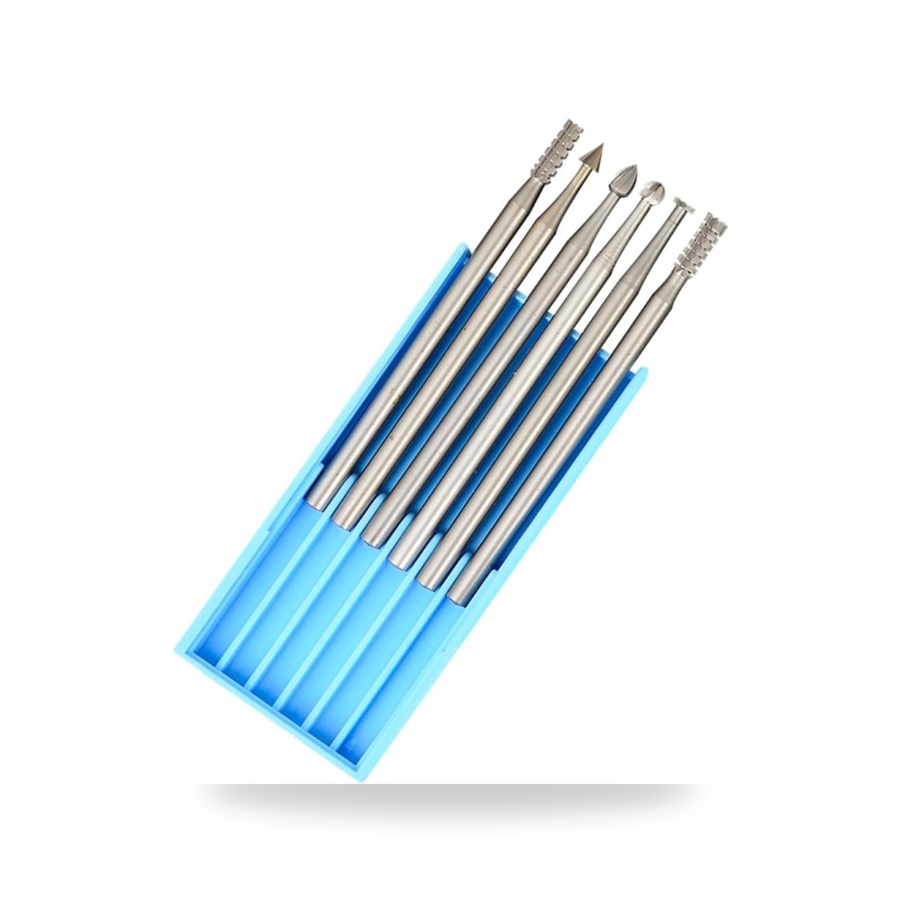 مجموعة شفرات نقش صغيرة من ستيل التنجستن من 6 قطع، لقم راوتر