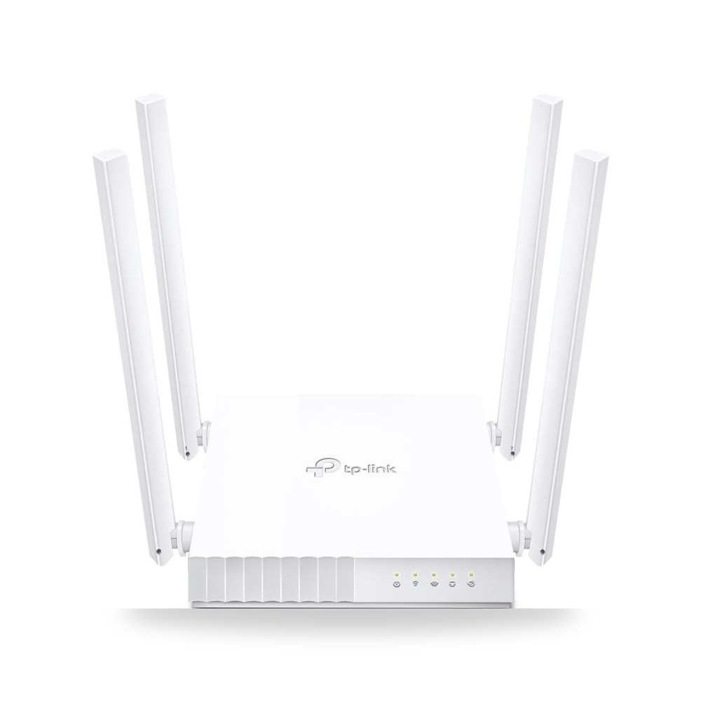 راوتر واي فاي بنطاق مزدوج ارشر C24 من تي بي-لينك AC750، ابيض