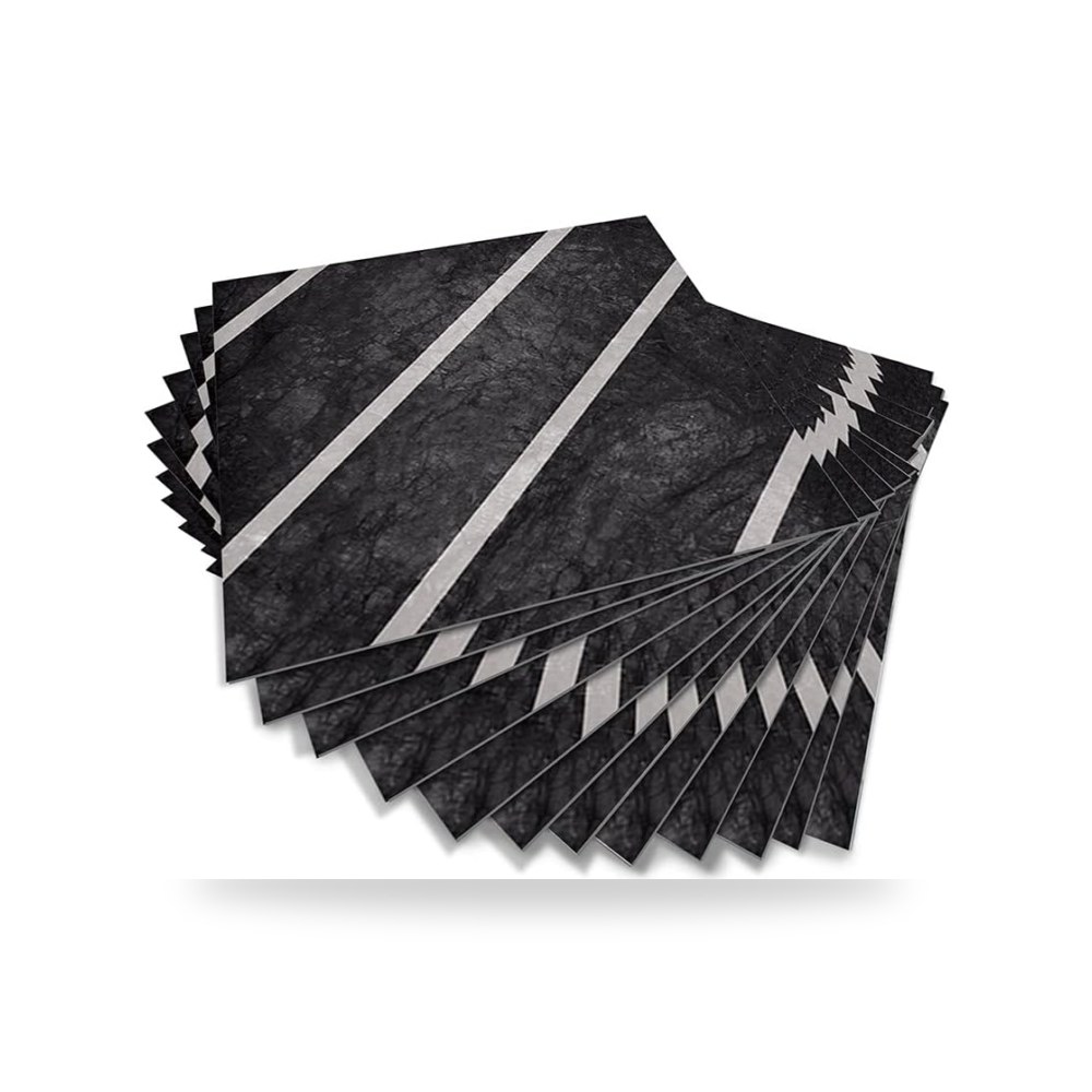 ملصقات بلاط جداري ذاتية اللصق (باكسبلاش) للمطبخ والحمام نمط أبيض ناصع لامع (Glossy White)