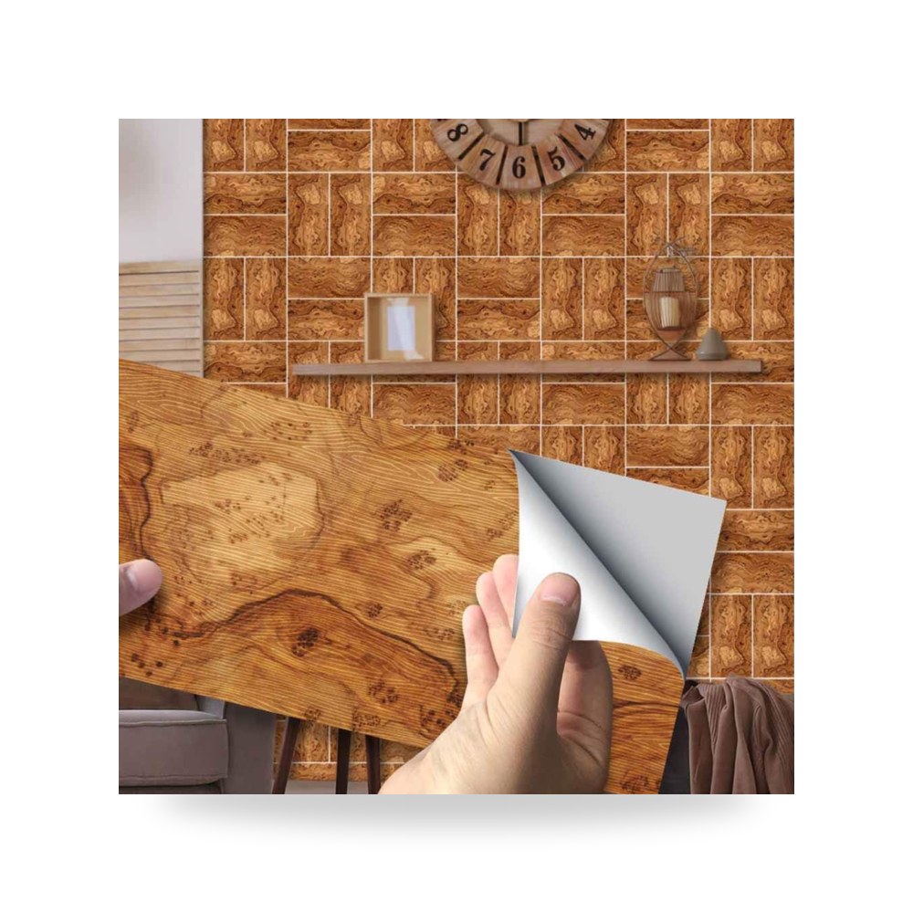 ملصقات بلاط جداري ذاتية اللصق (باكسبلاش) للمطبخ والحمام نمط ديكوري ثلاثي الأبعاد 3D مقاوم