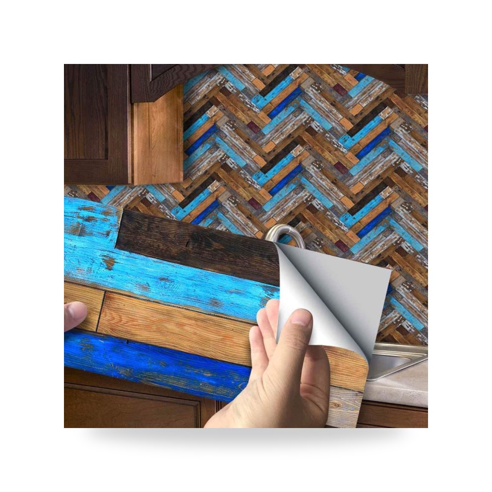 ملصقات بلاط جداري ذاتية اللصق (باكسبلاش) للمطبخ والحمام نمط ديكوري ثلاثي الأبعاد 3D مقاوم