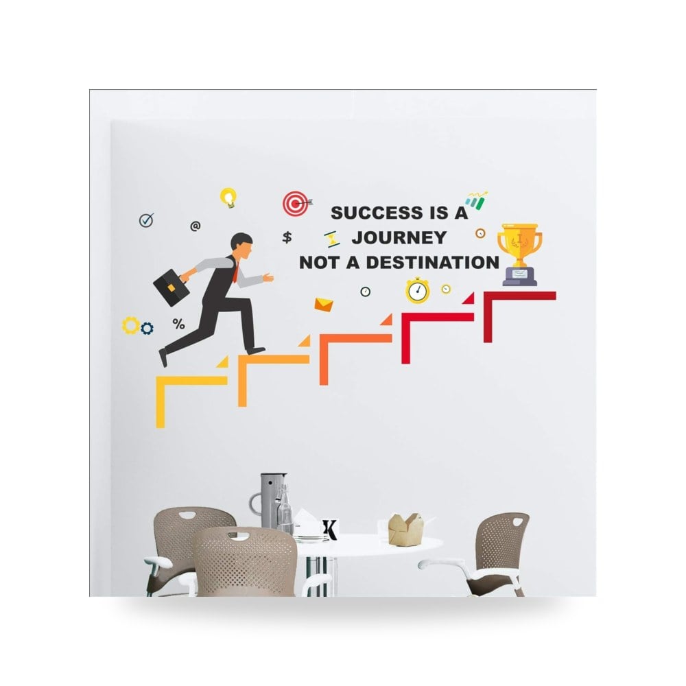 ستيكمي ملصق حائط بعبارة "Success is a Journey Office موديل SM753