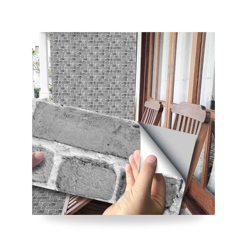 ملصقات بلاط جداري ذاتية اللصق (باكسبلاش) للمطبخ والحمام نمط ديكوري ثلاثي الأبعاد 3D مقاوم
