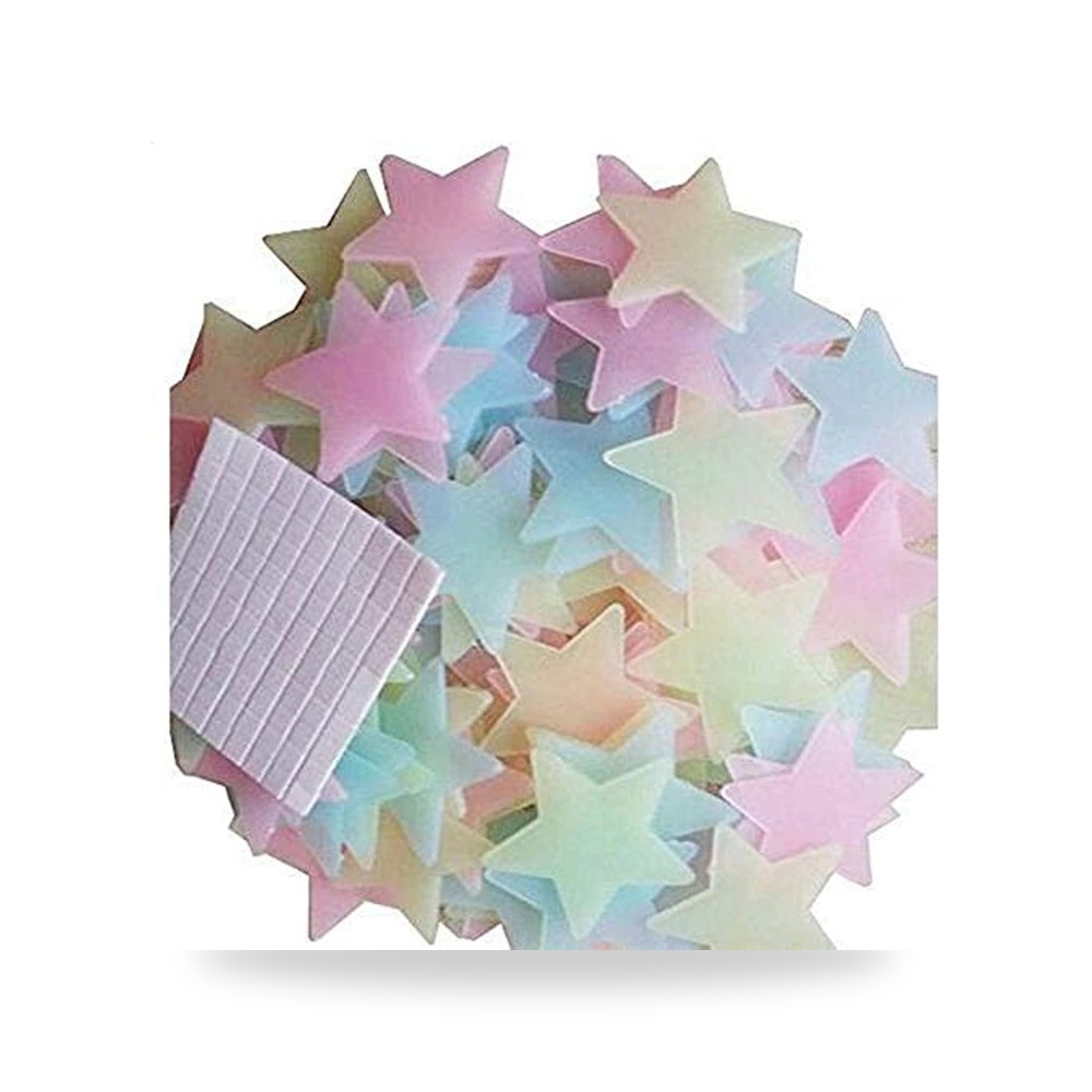 Set Njwm Wmlsqat Ceiling Wjdran Flwrysnt Thlathyh Alabaad Mdyeh in Alzlam Set 100 Pcs