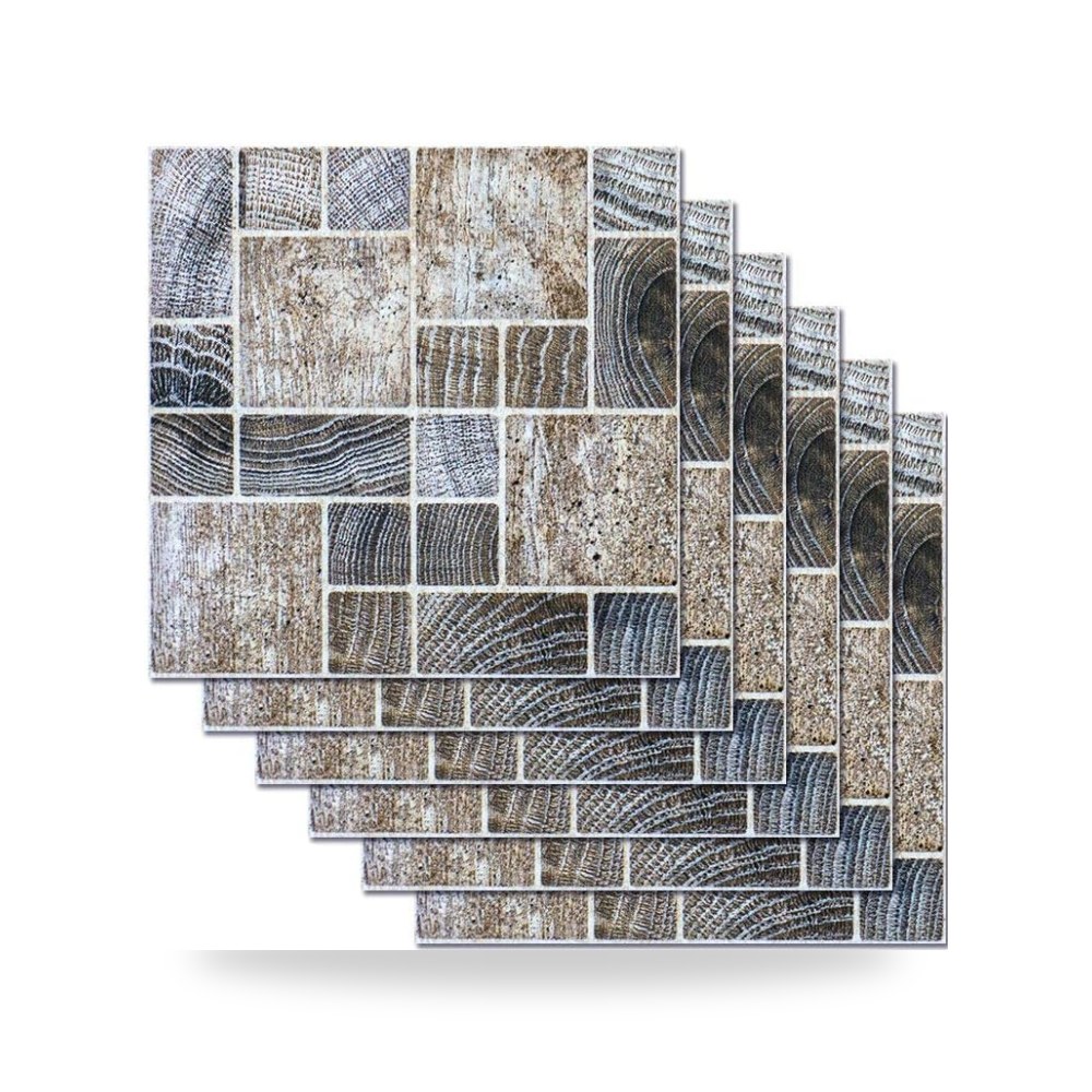 ملصقات بلاط جداري ذاتية اللصق (باكسبلاش) للمطبخ والحمام نمط رمادي حجري معاصر (Stone Gray)