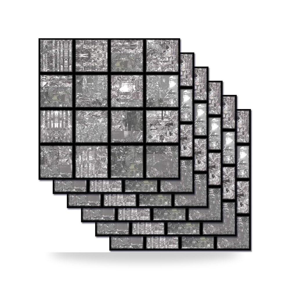 ملصقات بلاط جداري ذاتية اللصق (باكسبلاش) للمطبخ والحمام نمط ديكوري ثلاثي الأبعاد 3D مقاوم