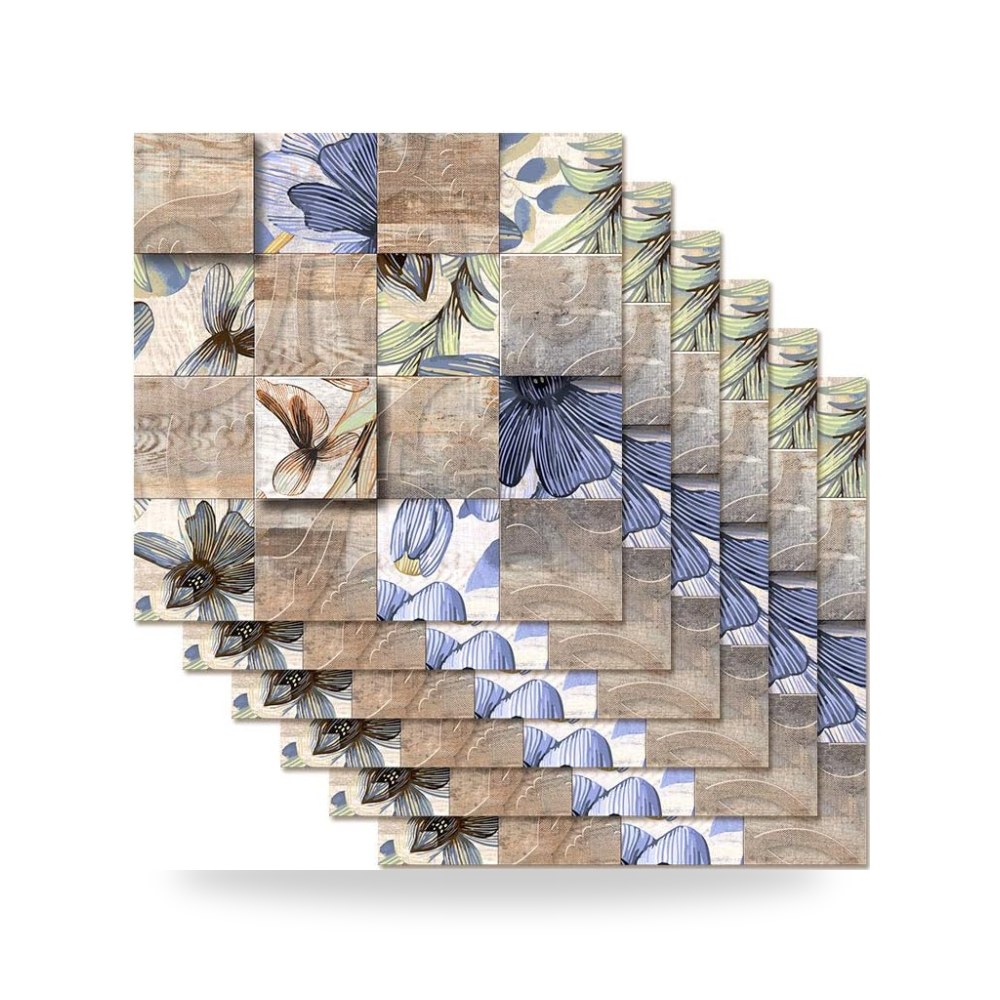 ملصقات بلاط جداري ذاتية اللصق (باكسبلاش) للمطبخ والحمام نمط ديكوري ثلاثي الأبعاد 3D مقاوم