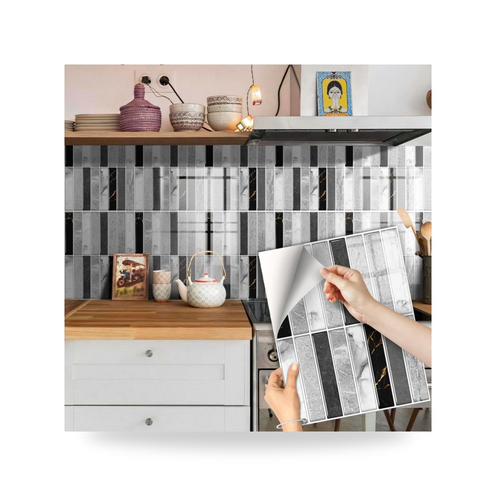 بلاط وملصقات باكسبلاش فسيفساء موزاييك عالمية فاخرة ذاتية اللصق Peel & Stick بتصميم