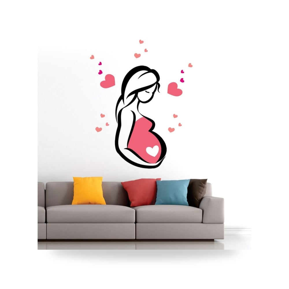 ستيكمي ملصق حائط مطبوع عليه عبارة "Pregnancy Girl Love موديل SM197