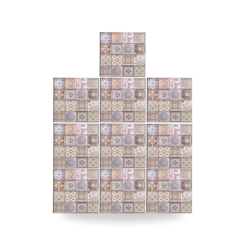 ملصقات بلاط ثلاثية الابعاد من بلاستيك PVC مقاس 30 × 30 سم