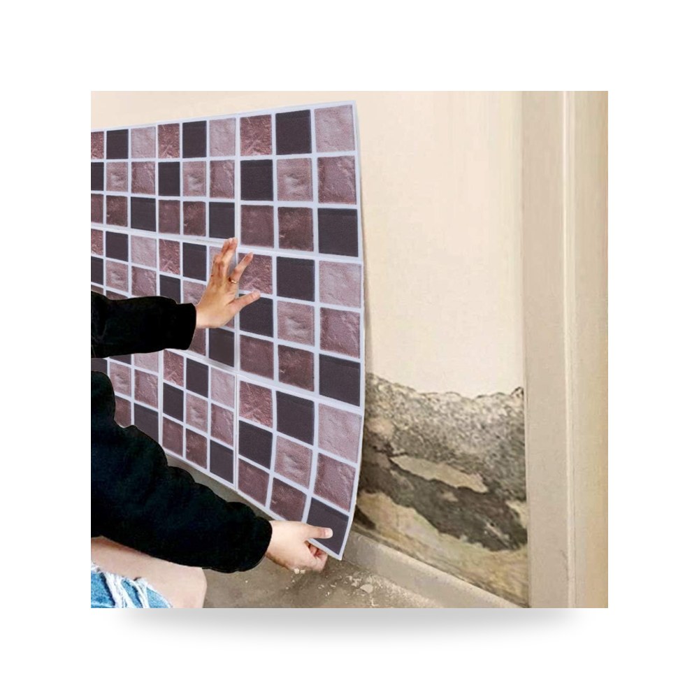 ملصقات البلاط المنزل والمطبخ 10x10cm موديل MTS009