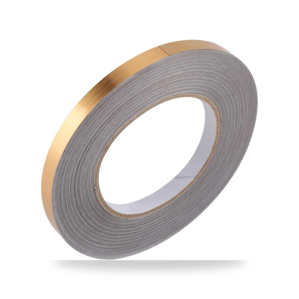 ملصقات بلاط جداري ذاتية اللصق (باكسبلاش) للمطبخ والحمام نمط ذهبي معدني راقٍ (Metallic