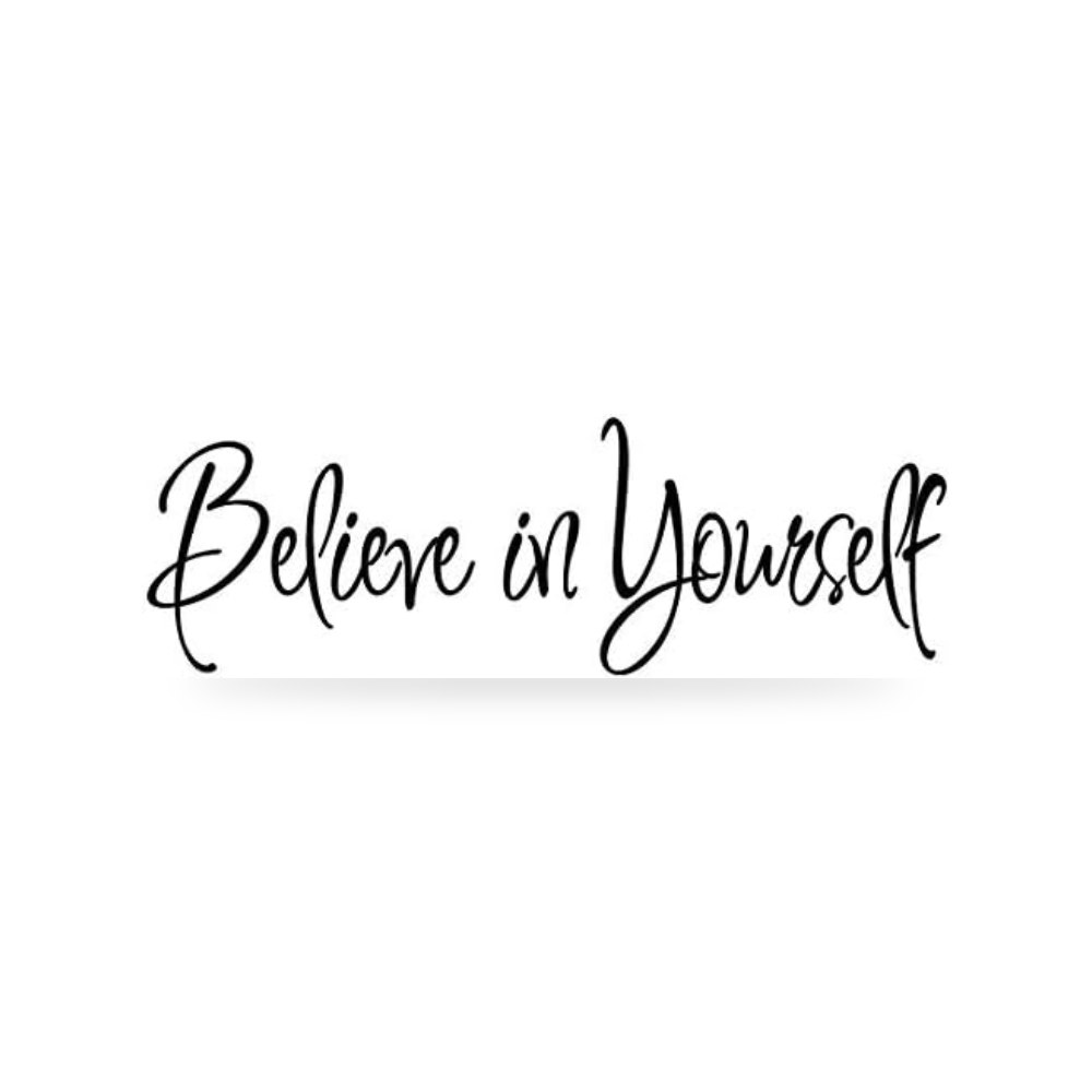 فواق ملصق حائط بتصميم عبارة Believe in Yourself لتزيين