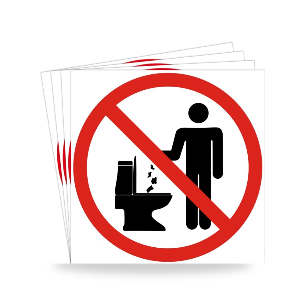 ديلز ايبك - لافتة بعبارة "Do Not Litter in Toilet - Do Not 4 قطع