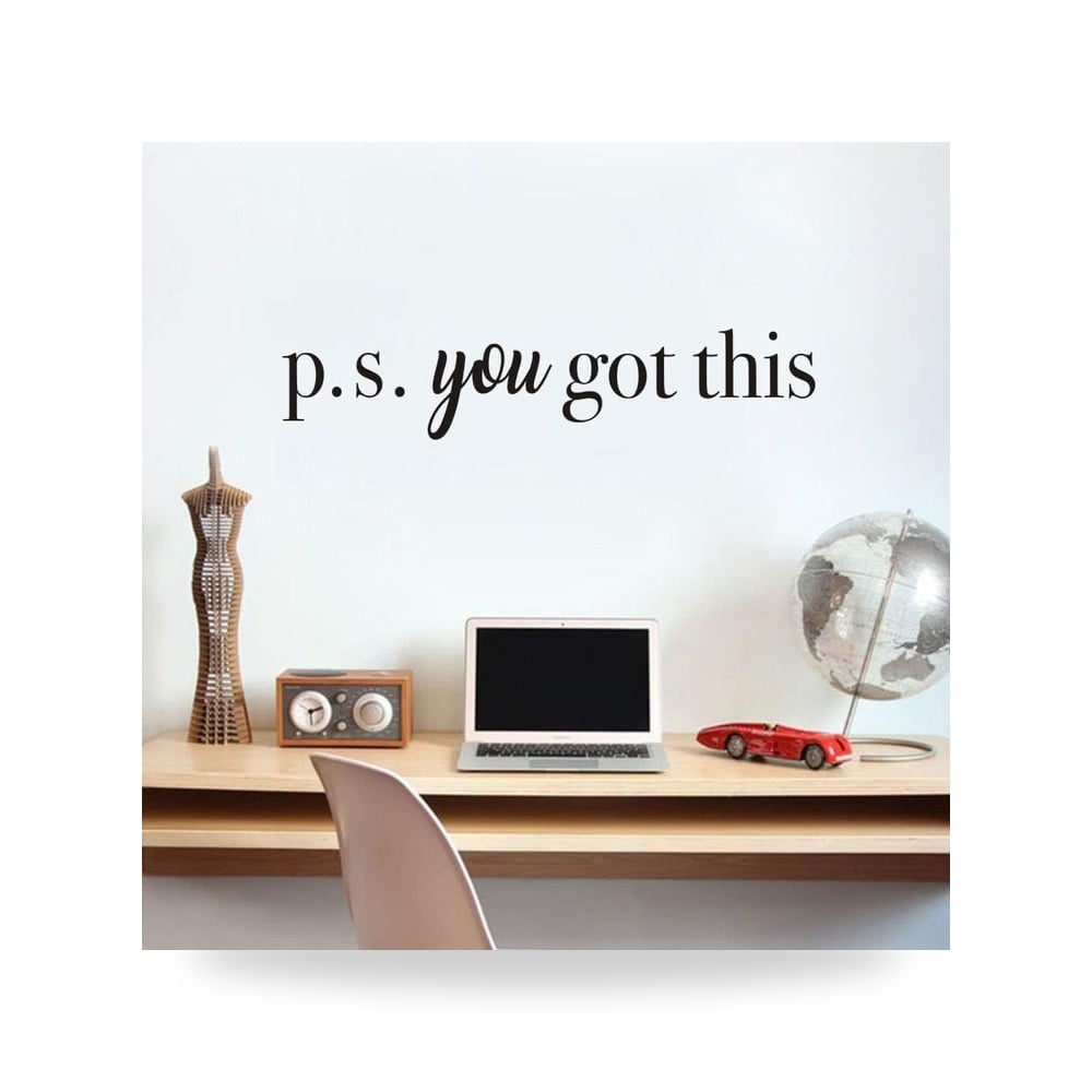 مرآة ديكور جدارية ملصق حائط مطبوع عليه You Got This'، ملصق موقف إيجابي لغرفة