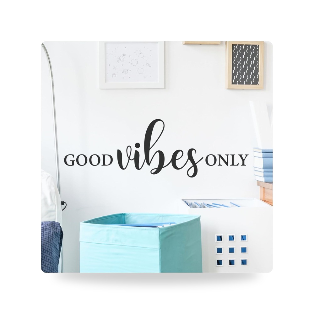 ماي فينيل ستوري ملصق حائط ملهم بعبارة Good Vibes Only التحفيز الإيجابي والمركز