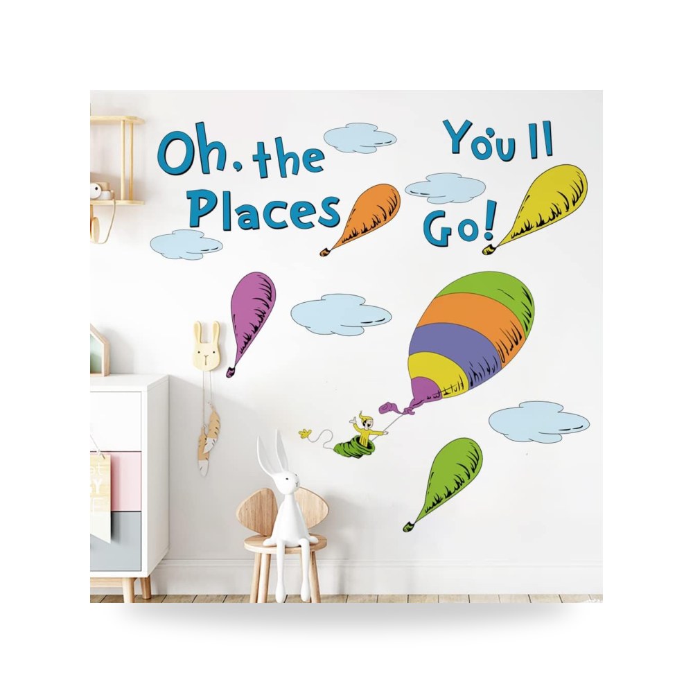رونتو ملصق حائط فني بعبارة Oh The Places you'll Go