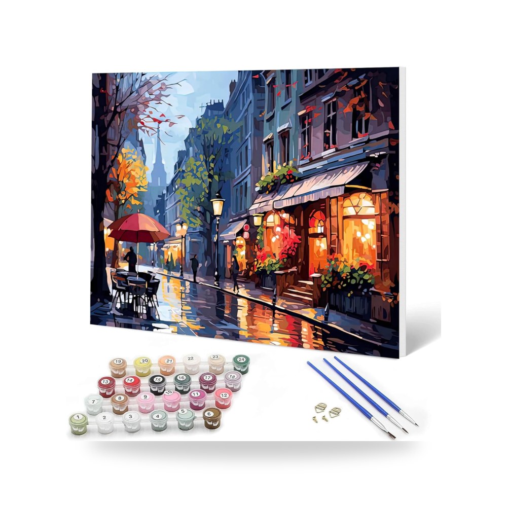 طلاء شارع اوريمي بأرقام 20 × 30 مع اطار - رسم المناظر Au e i