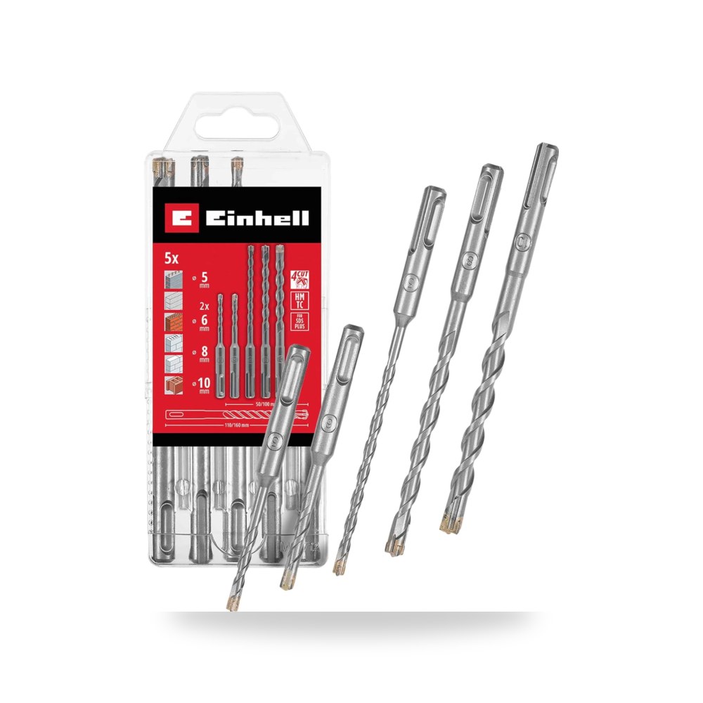 مجموعة اينهيل SDS Plus الأصلية 4C 5 قطع 110 - 160 مم