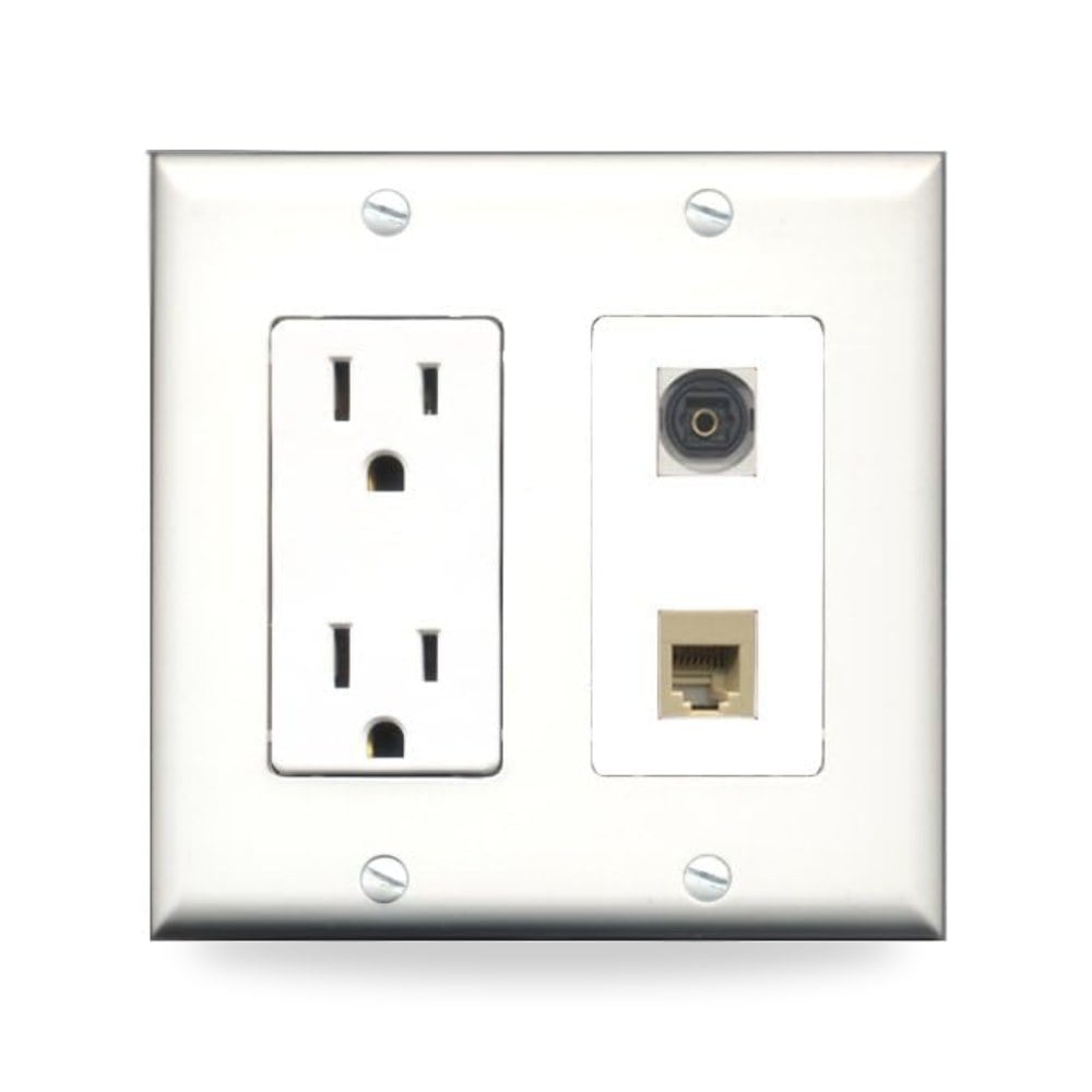 منافذ الحائط أبيض RJ11 معتمد