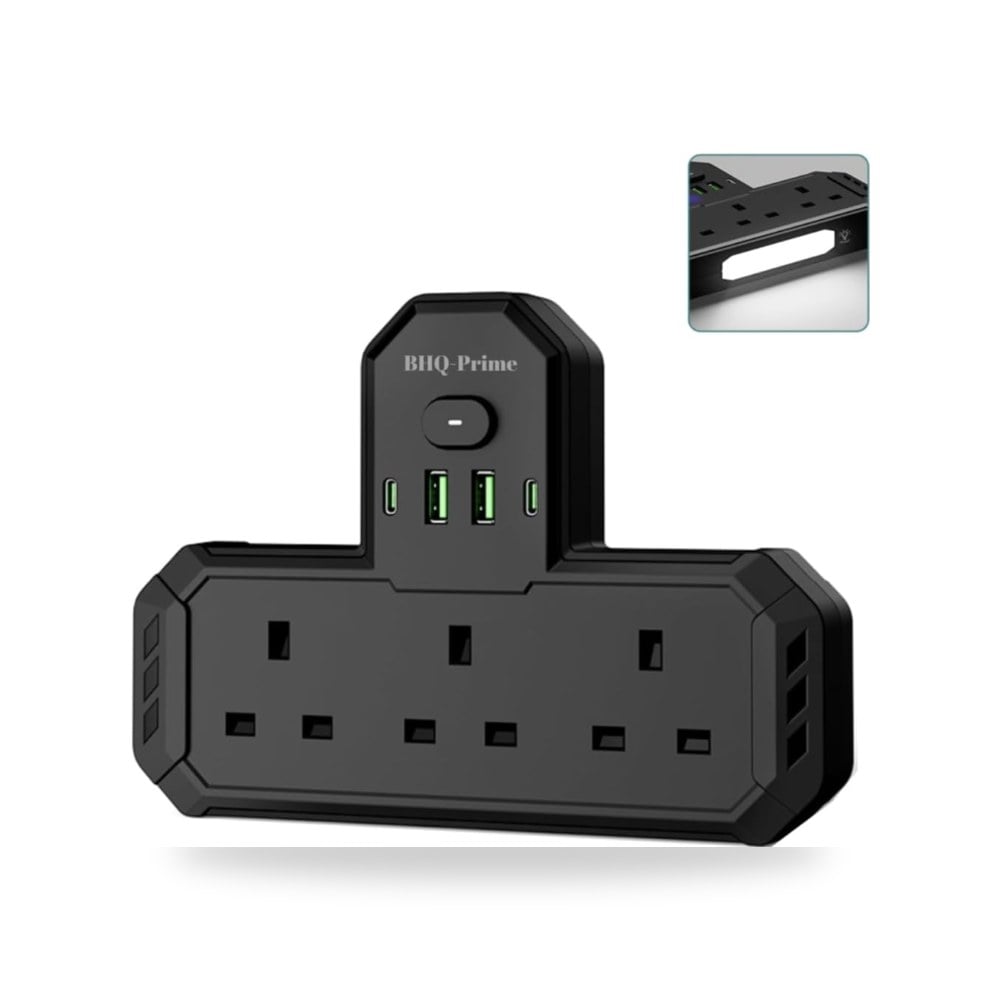 مقياس قابس تمديد مشترك طاقة 8 × 1 للحماية من بي اتش كيو برايم موديل USB-C