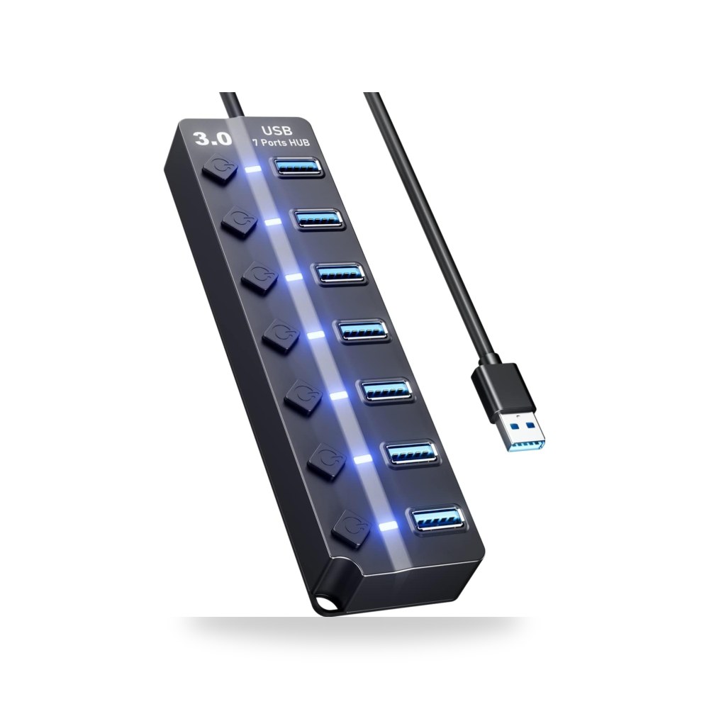 مفتاح موزع USB 3.0، موزع USB ب7 منافذ USB زوربيس