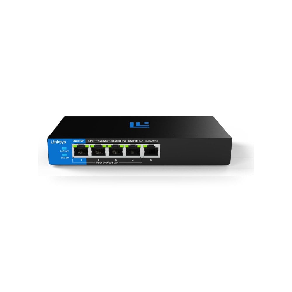 لينكسيس 5 منافذ 2.5G غير مدار متعدد جيجابت PoE+ | ايثرنت
