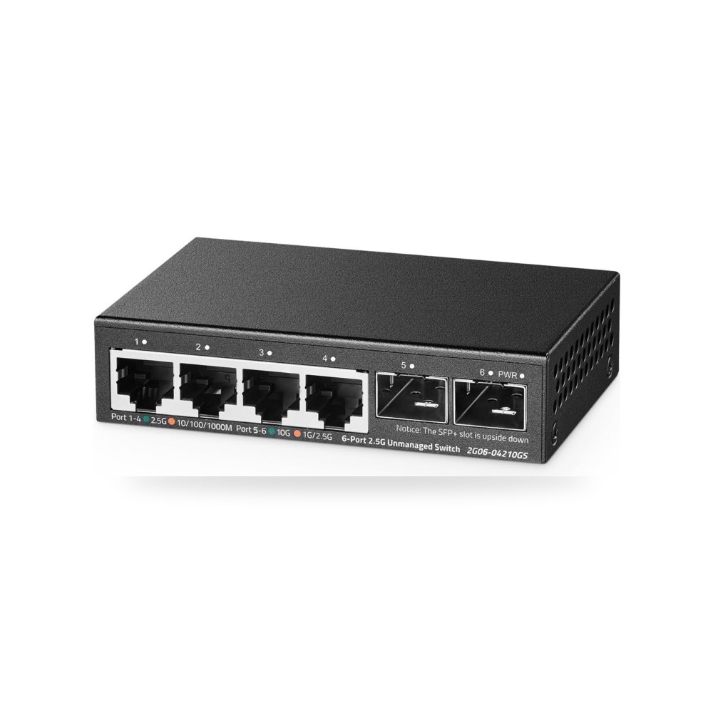مفتاح بناردات مفتاح 4 منافذ 2.5G مع 2 × 10G