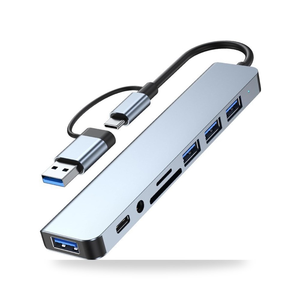 محول موزع USB C متعدد المنافذ 8 × 1، موسع موديل USB-C
