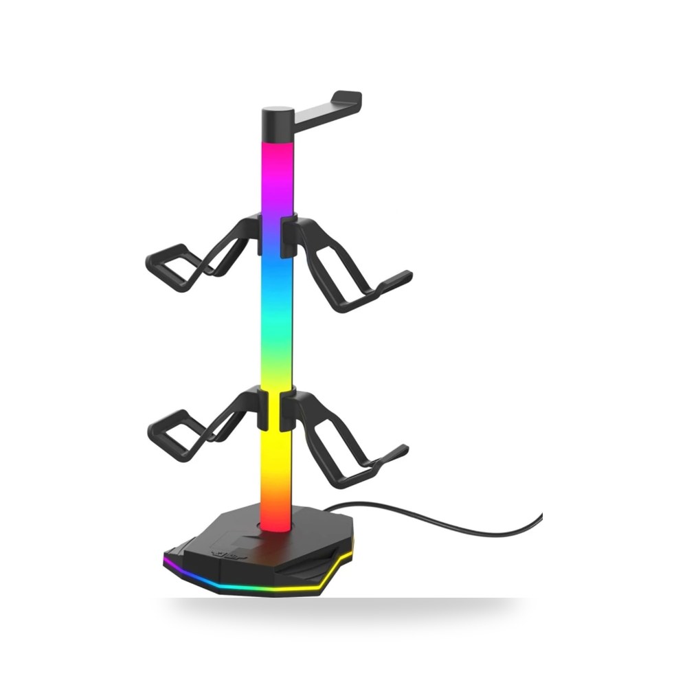 اسيكسيكس حامل سماعة راس، حامل وحدة تحكم RGB مع منفذي USB النوع C