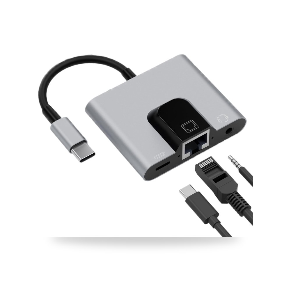 محول USB C الى ايثرنت، باور بانك شبكة جيجابت موديل USB-C