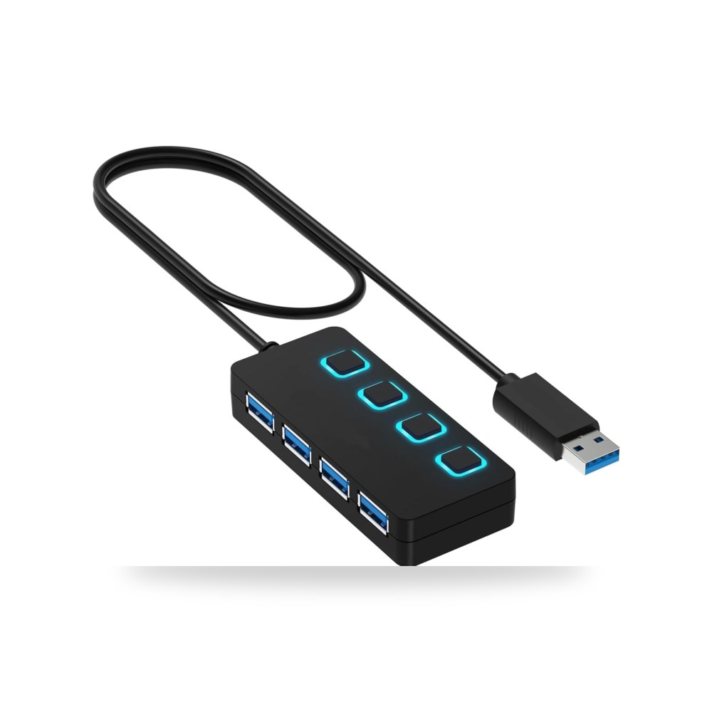 لينجي موزع USB، 4 منافذ سريع 5 جيجابايت في الثانية، موزع