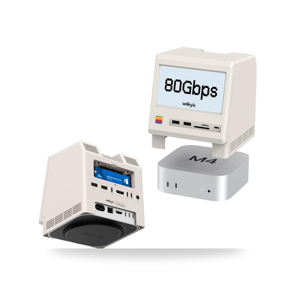 قاعدة تثبيت M5 ريترو من ووكيس، لماك ميني M4 برو، 80Gbps M.2