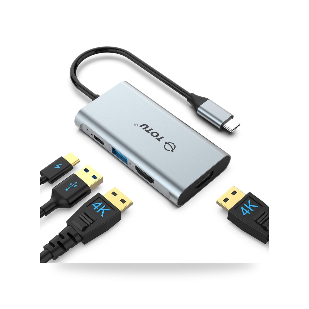 محول توتو قاعدة شحن، موزع USB C، محول 4 × 1