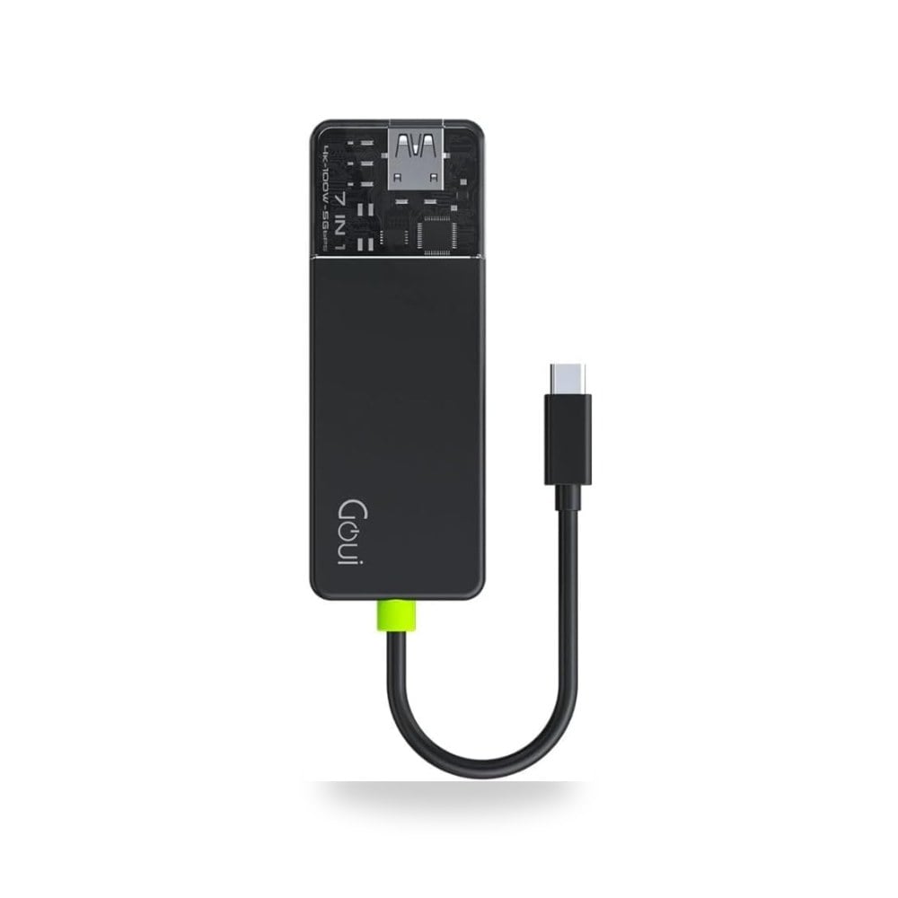 موزع USB C فائق السرعة 7 × 1، أسود جوي
