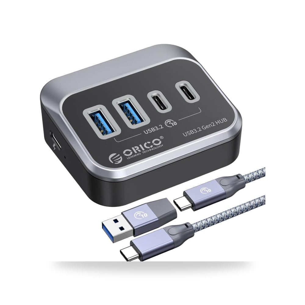 اوريكو موزع USB 10 جيجابايت في الثانية مع منفذين USB A موديل USB-C