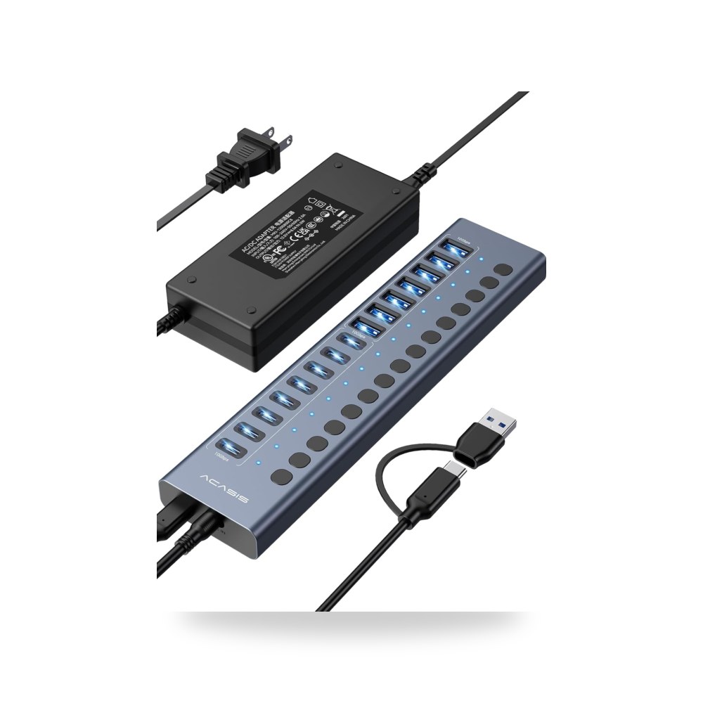 محول موزع USB 3.2 يعمل بالطاقة، موزع اكاسيس موديل USB-A (كود: 864520)