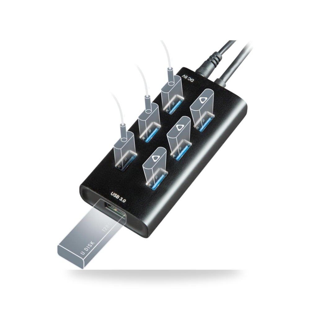موزع USB ب7 منافذ لدونجل USB فايف تراكر مع ريبف رياليتي