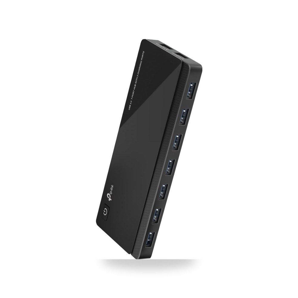 موزع يو اس بي 3.0 UH720 بسبعة منافذ مع منفذين للشحن من تي تي بي لينك