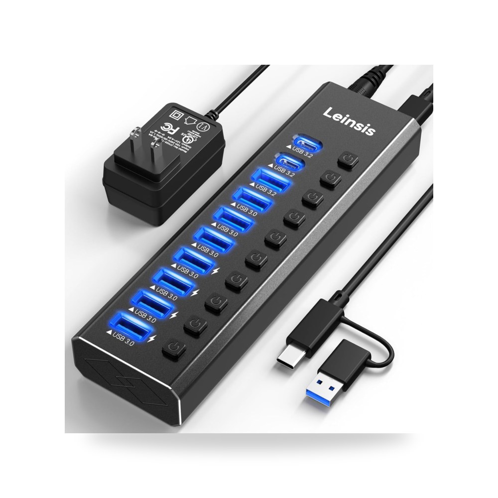 مفتاح موزع ب10 منافذ 3.2 USB C 10 جيجابايت في لينسيس موديل USB-A