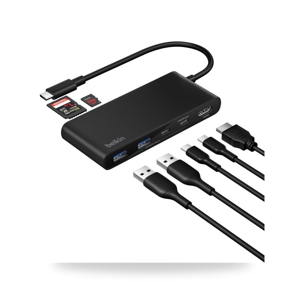 محول موزع USB C ب 7 منافذ بدقة 4K بمعدل تحديث بلكن