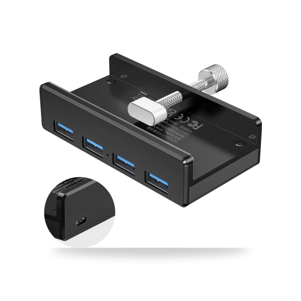 محول مشبك موزع USB 3.0، مقسم USB من الالومنيوم بـ4 منافذ