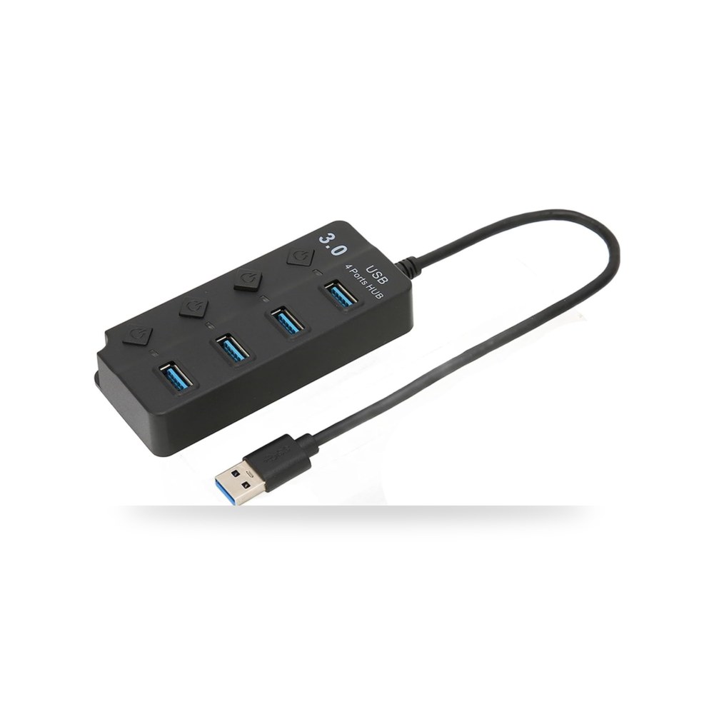موزع يو اس بي 4 منافذ USB 3.0 متعدد المنافذ وقاعدة توصيل