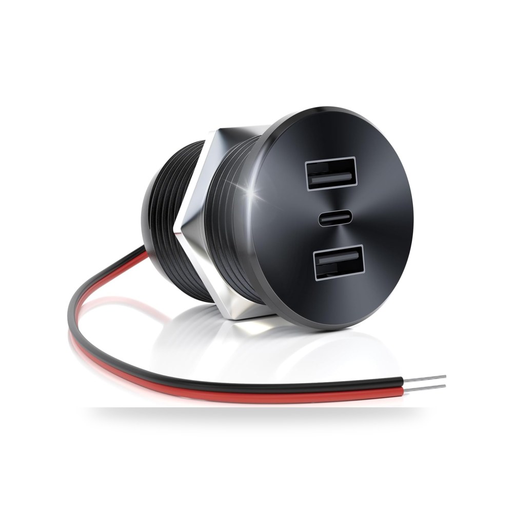 منفذ USB 72 واط ار في 12 فولت 24 فولت 3 منافذ موديل USB-A