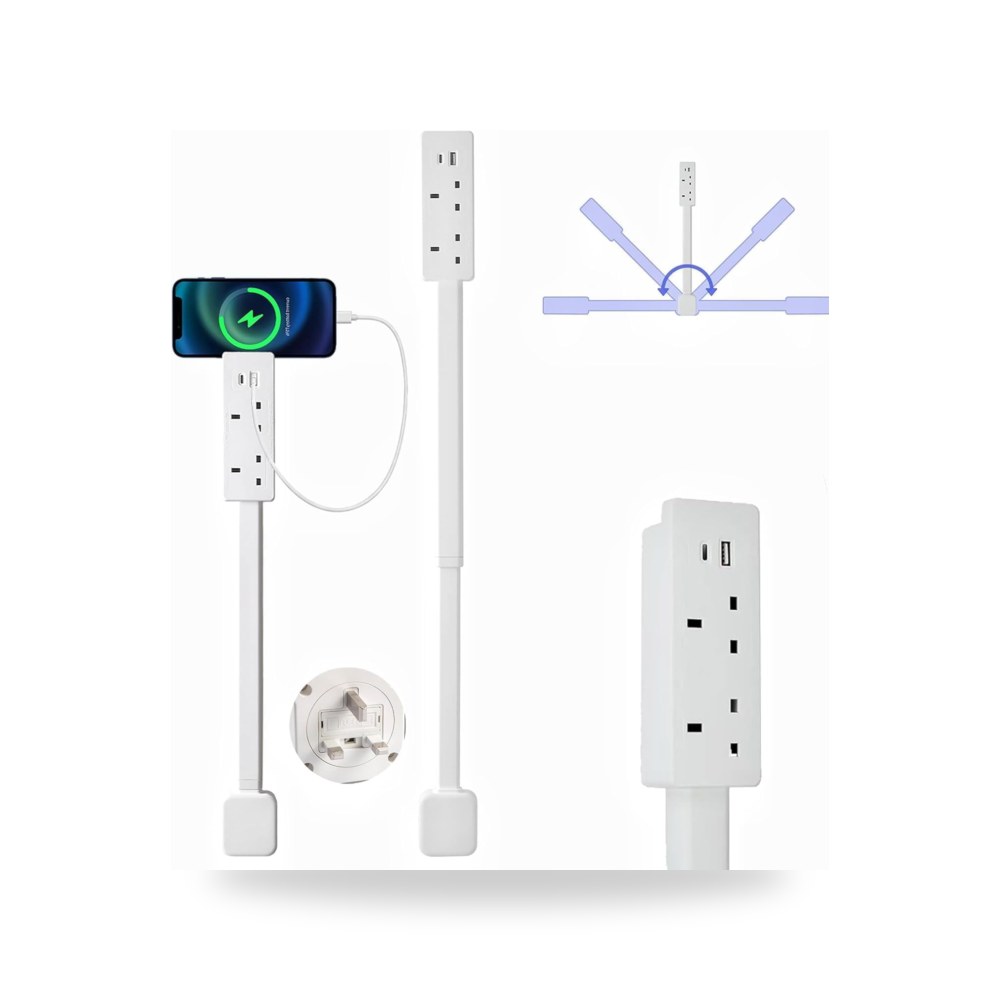 موسع مخرج الطاقة، يتميز بمنفذ USB نوع ايه وUSB-C ومنفذي موديل 56-68