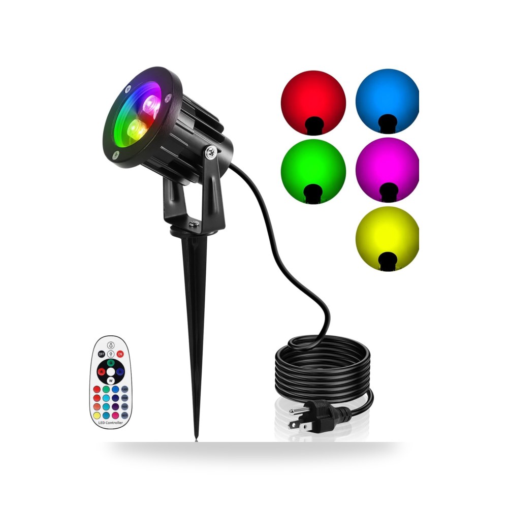 اورليمي عمود اضاءة غامر للعشب، مصابيح سبوت RGB 8 واط LED موديل 85-265