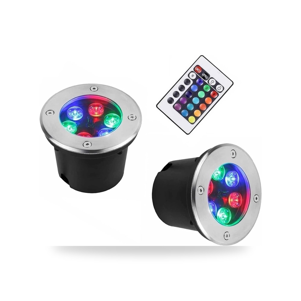 مصابيح نافورة LED من قطعتين - مصباح كشاف مجوف تحت الماء موديل IP68 (كود: 866229)