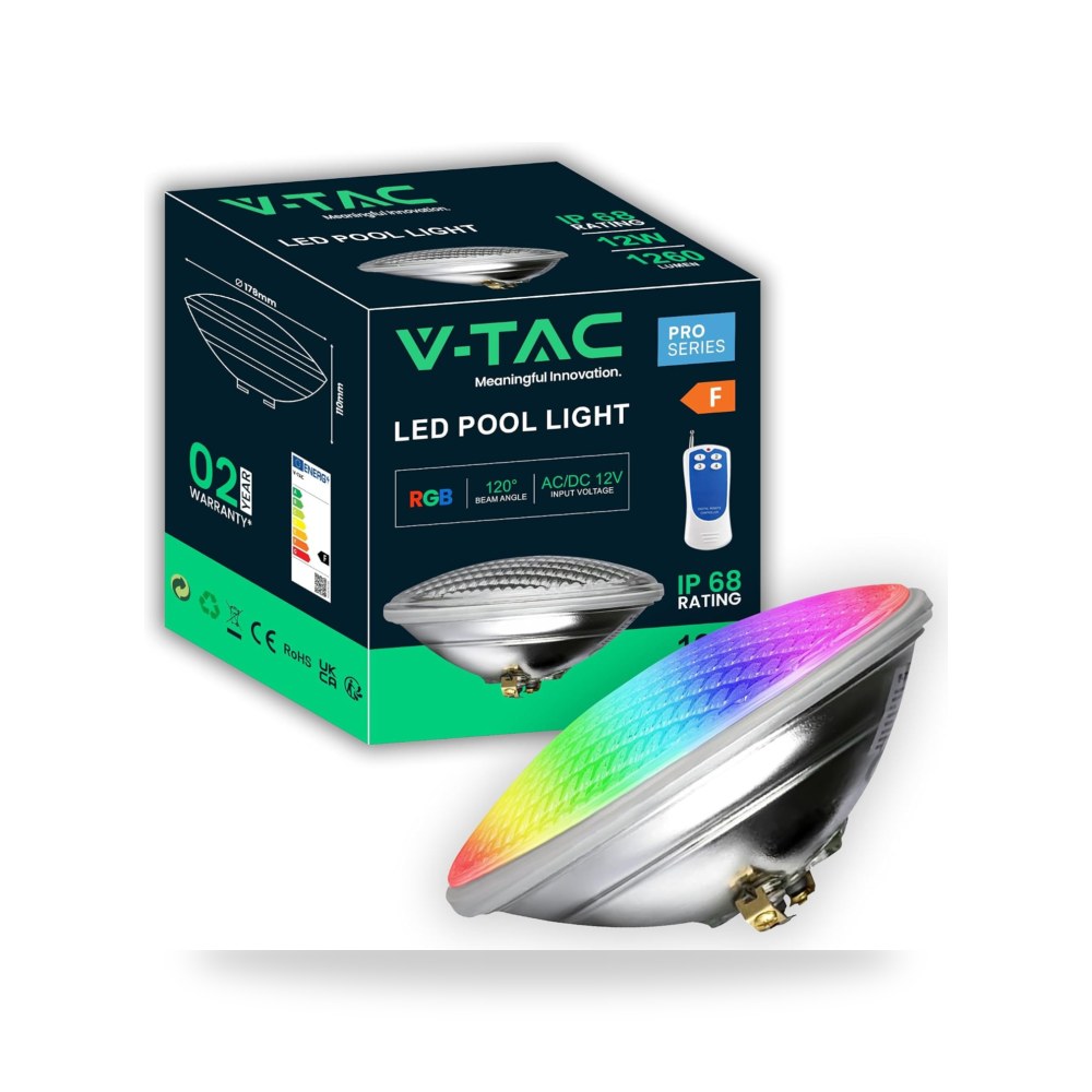 في-تي ايه سي اضاءة LED لحمام السباحة تحت الماء بالوان RGB موديل PAR56