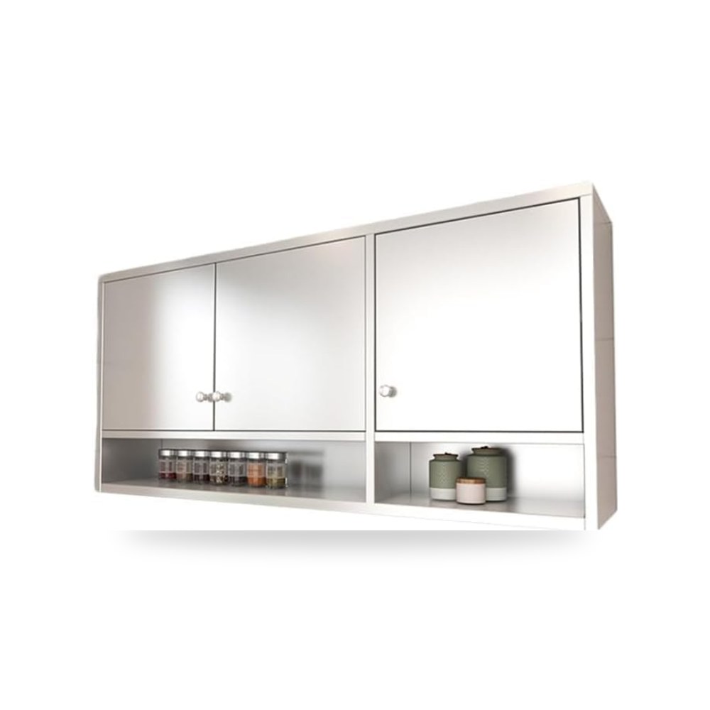 خزانة ديكورية صلب فضي 80x30x70cm موديل Wall-Mounted